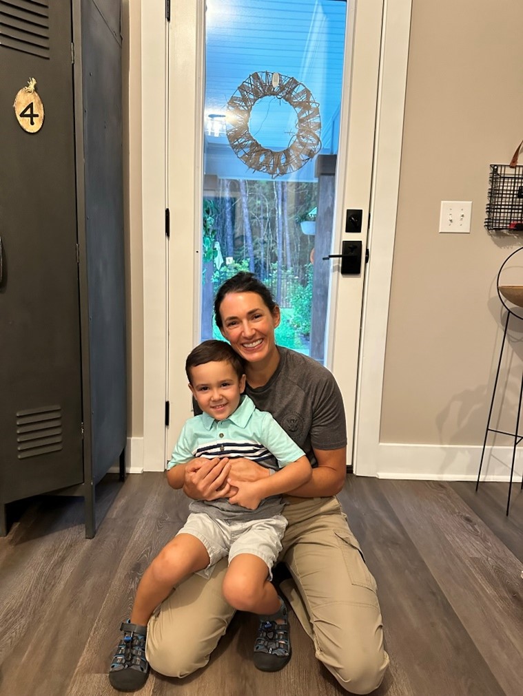 Stacey Weinstein, Instructor, Physical Techniques Division, and her son Asher.