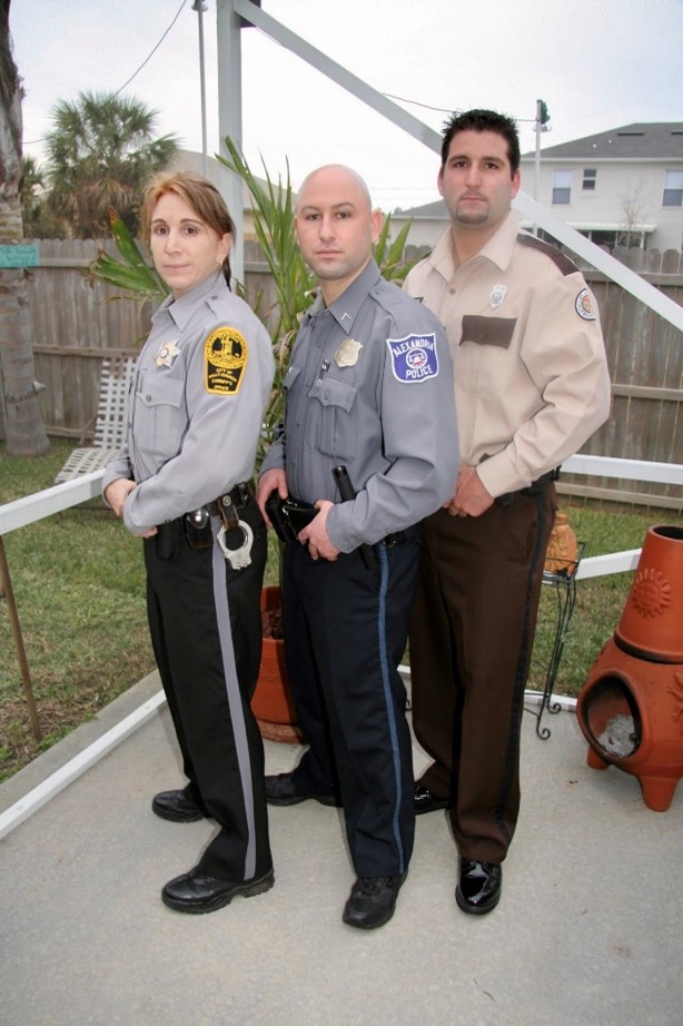 Sherry and her two brothers in Law Enforcement.