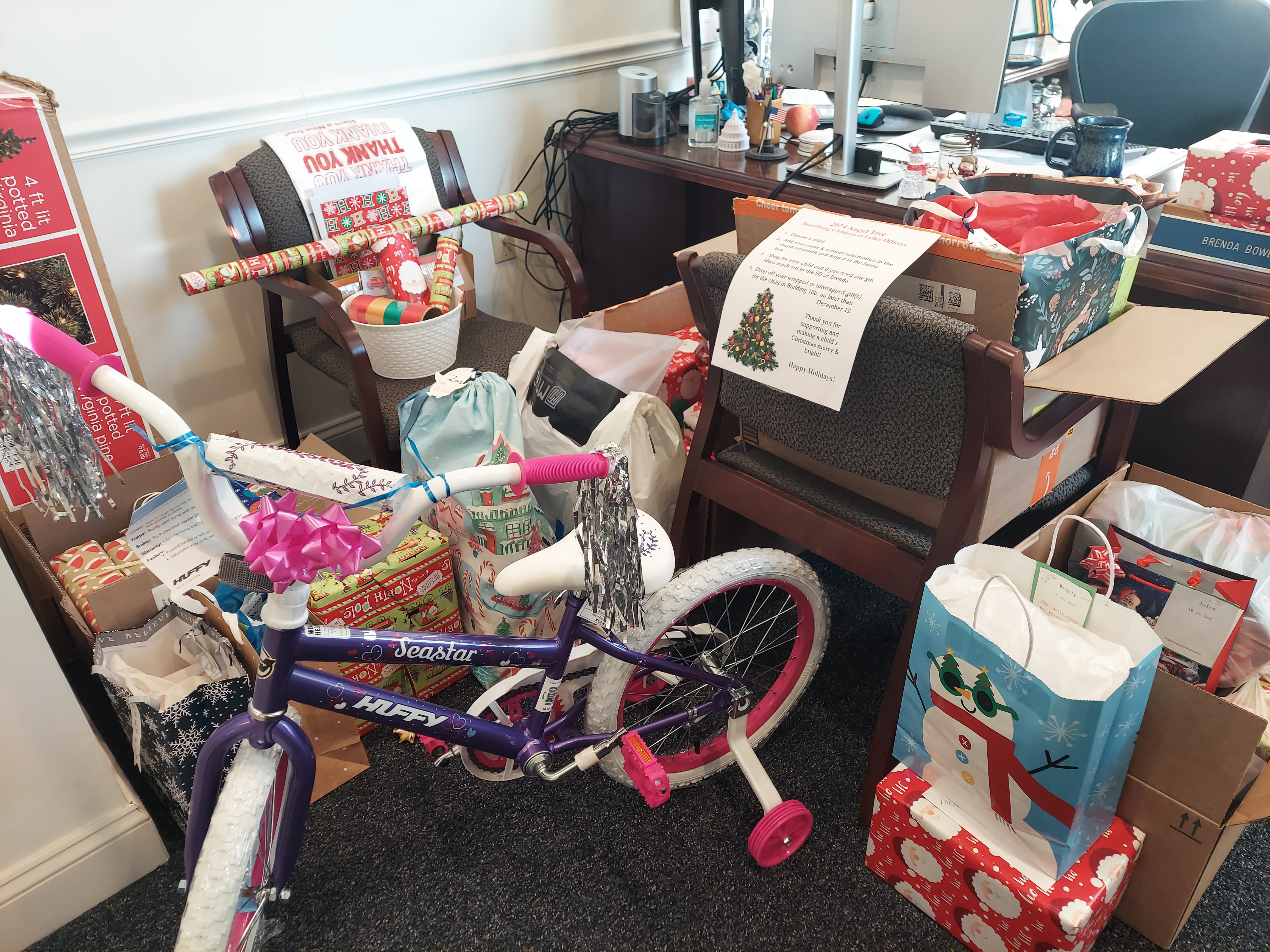 In a heartwarming gesture of compassion and community, the Federal Law Enforcement Training Centers (FLETC) Cheltenham Training Delivery Point sponsored an Angel Tree program this holiday season, supporting 42 children from the DC, Maryland, and Virginia chapters of Concerns of Police Survivors (C.O.P.S.) Cheltenham, Md., Dec. 13, 2024.