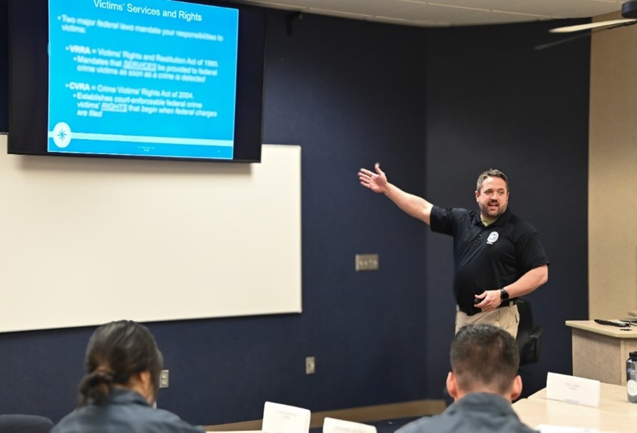 FLETC Senior Instructor Mark Paradis teaching the Criminal Investigator Training Program (CITP) in Glynco, Georgia.